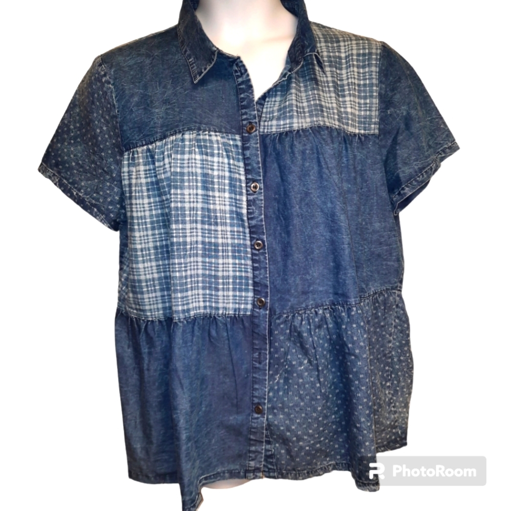 I Love womans smock/ tunic Top Nwot